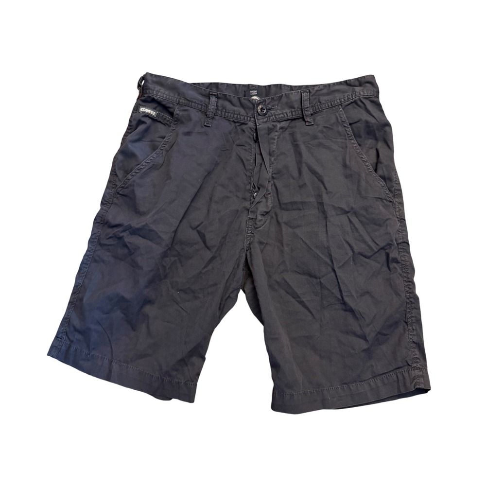 Diesel Mens Navy Blue Chino Shorts Size 32 Cotton Casual Utility Summer